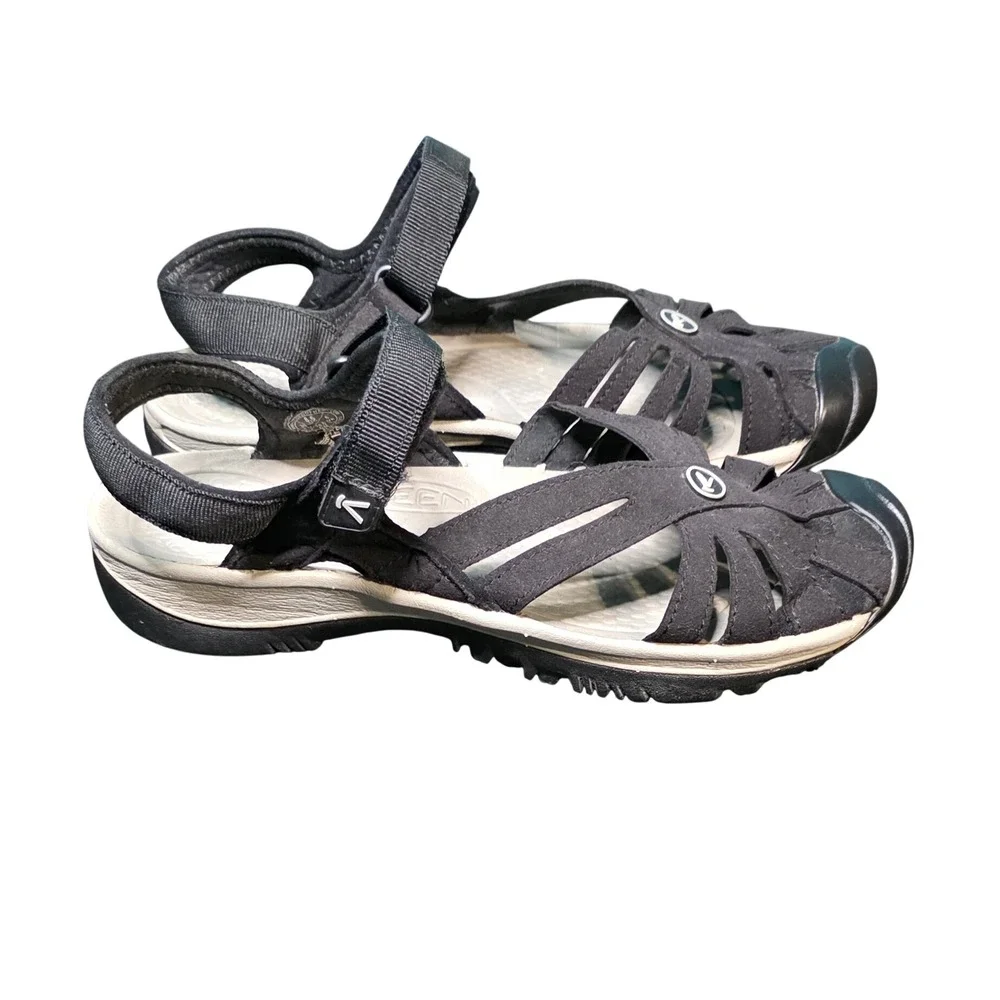 KEEN Rose Sandals Womens 8.5 Black Strappy Outdoor Water Shoes